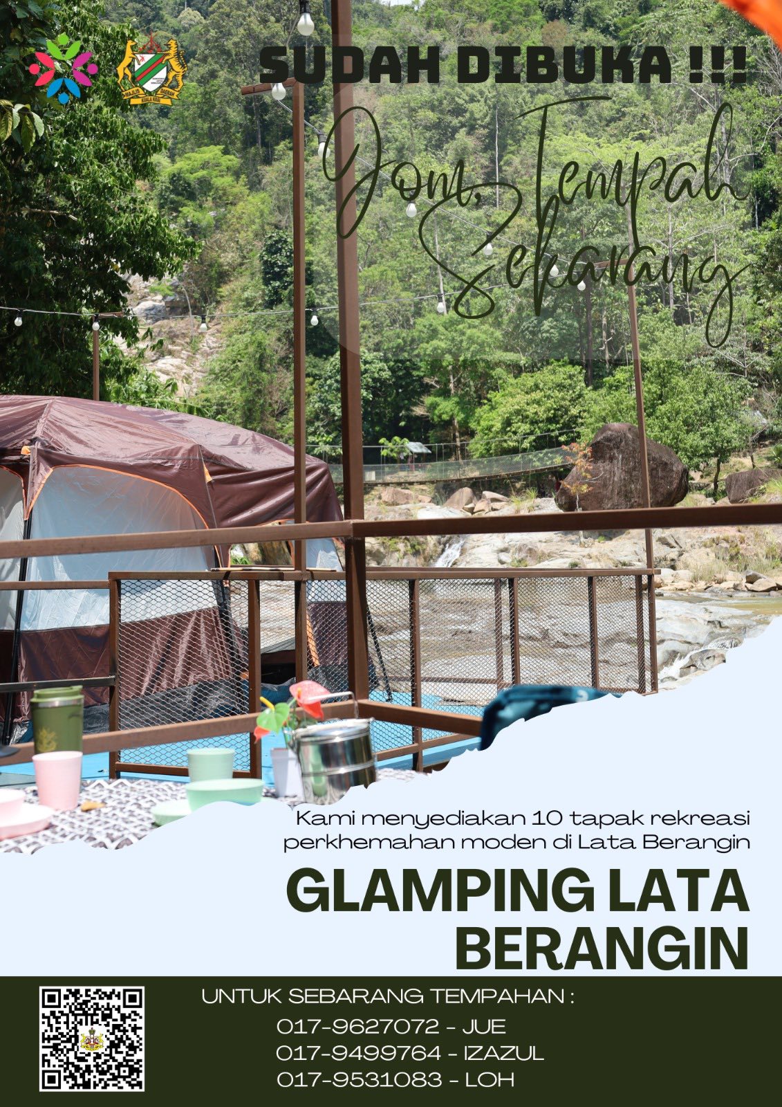“GlampEase”@GlampingLata Berangin—PEMBUKAAN TEMPAHAN TAPAK PERKHEMAHAN ⛺